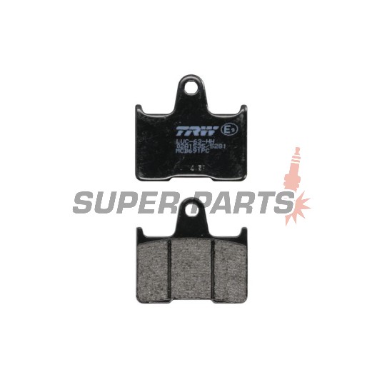 Τακάκια φρένων -TRW- MCB691PC, sintered, Honda CB400 Super Four (1999-2004), Kawasaki GTR1400 (2007-2017), ZX-14R Ninja 1400 (2006-2020), ZX-7RR Ninja 750 (1996-1999), ZZR1400 (2006-2019), MZ 1000S (2004-2005), Suzuki GSF650 Bandit/ABS (2005-2007)