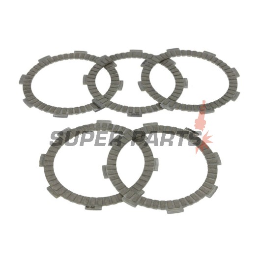 Σετ δίσκων συμπλέκτη -TRW- MCC103-5, Honda CB/CG/CBF/CR/CRF/CRM/NX/NSR/TRX/XL/XR 50-250 (1975-2008); Yamaha MT/WR/YZ/YZF-R125 50-125 (2008-2017)