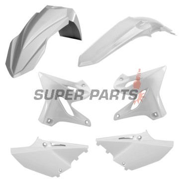 Σετ πλαστικών -POLISPORT- λευκά, YAMAHA YZ 125/250 2015-2021