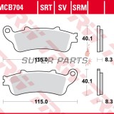 Τακάκια φρένων -TRW- MCB704SRM, sintered, Aprilia Leonardo, Honda Blackbird/Silver Wing/Gold Wing/Deauville/VFR/Varadero/VTX, Kawasaki Vulcan 650, Malaguti Ciak, Peugeot Looxor (1985-2020)