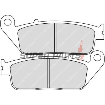 Τακάκια φρένων -FERODO- FDB664EF, Honda CB/CBR 600F/VFR 750F/Silver Wing, Triumph Bonneville/Street Triple/Scrambler, Indian Chief/Chieftain/Roadmaster, Cagiva Navigator, BMW C 600, Yamaha X-Max/Majesty 1990-2019