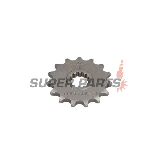 Μπροστινό γρανάζι -JT- JTF1120,15, 15 δόντια, Aprilia MX 50 2003-2006, RS 50 1999-2005, RX 50 1998-2005, Tuono 50 2003-2005, Beta RR 50 2002-2020, Betamotor RR Racing 50 2005-2020, RR Supermotard 50 2002-2009, Yamaha DT 50 1997-2006