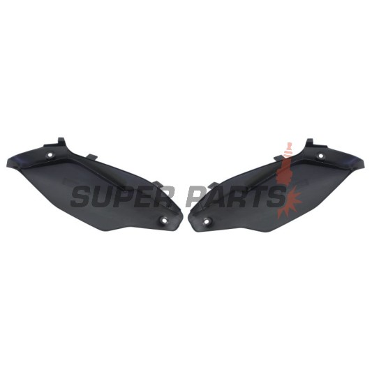 Πίσω πλαϊνά πλαστικά -POLISPORT- μαύρα, KAWASAKI KX 250/450 2012-2016