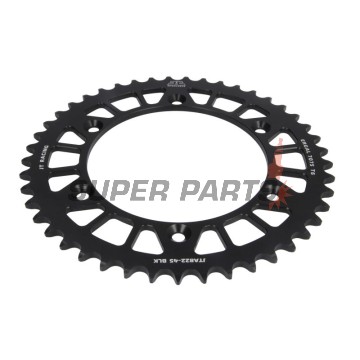 Πίσω γρανάζι -JT- JTA822,45BLK, 45 δόντια, μαύρο, αλουμινίου, Betamotor RR 250/400/450 2005-2012, RR 520 2010-2014, RR 525 2005-2009, RR Enduro 250/450/525 2005-2008, RR Enduro 350 2011-2012, RR Enduro 400 2010-2012, Cagiva WMX 125/250 1989-1992