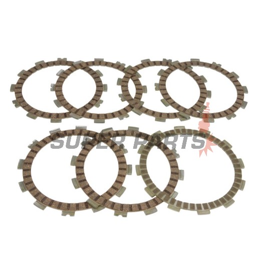 Σετ δίσκων συμπλέκτη -TRW- MCC321-7, Suzuki DR650R/RE Dakar (1990-1995), Suzuki M800 Marauder (2005-2009), Suzuki SV650/S (1999-2002), Suzuki VL800 Volusia/Intruder/C50/C800/M800 (2001-2016), Suzuki VS600/750/800 Intruder (1986-2003), Suzuki VX8