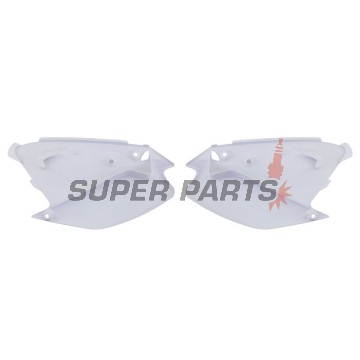 Πίσω πλαϊνά πλαστικά -POLISPORT- λευκά, KAWASAKI KX 125/250 2003-2008