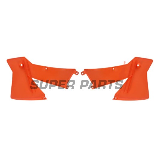 Μπροστινά πλαϊνά πλαστικά -POLISPORT- πορτοκαλί, KTM EXC, SX 125-380 2001-2004