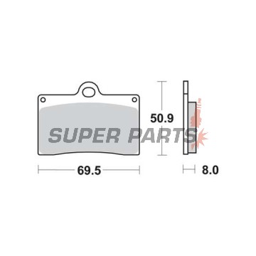 Τακάκια φρένων -TRW- MCB540, Aprilia RS/RS4, Beta Euro/Jonathan, Cagiva Canyon/Mito/Raptor, Ducati Monster/SS/916, Gas Gas FSE/FSR, KTM Duke/LC4/SMR, Moto Guzzi California/Daytona, MZ Skorpion, Sachs Roadster/XTC, Yamaha SZR - 125-1100cc, 1988-2016