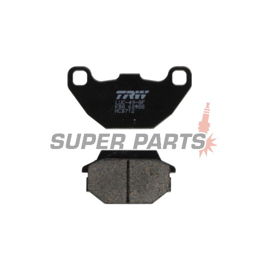 Τακάκια φρένων -TRW- MCB712, Kawasaki KFX 50/90 (2007-2017), Kymco Agility 125-200 (2008-2019), Like 50-200 (2009), MX/MXU 50-150 (2004-2010), People 50-500 (2000-2016), Vitality 50 (2004-2005)