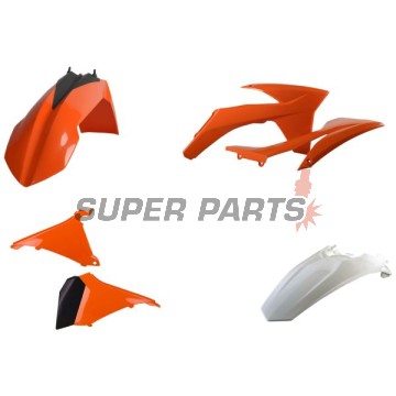 Σετ πλαστικών -POLISPORT- πορτοκαλί, KTM SX, XC 50-525 2011-2011