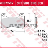 Τακάκια φρένων -TRW- MCB755SV, Honda CB 1000R, CBR 600RR/1000RR Fireblade - 600/1000cc, 2003-2016
