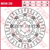 Δίσκος φρένου -TRW- MSW236, 296mm, Honda CBR600F/900RR Fireblade, GL1500/1800 Gold Wing/F6B/Valkyrie, VFR800/VTEC/Crossrunner, XL1000V Varadero (1992-2016)