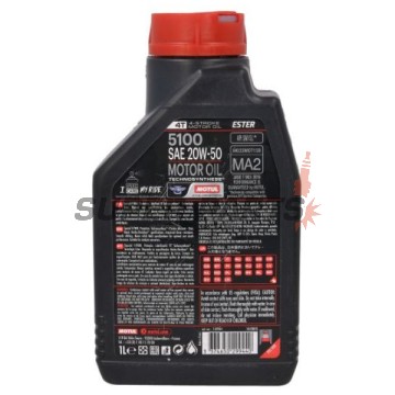 Λάδι κινητήρα -MOTUL- 5100, 20W50, ημισυνθετικό + εστέρας, 1L