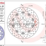 Δίσκος φρένου -BREMBO- 78B40821, Suzuki Bandit 650, SV650, GSX 750F, Gladius (2003-2010)