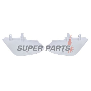 Πίσω πλαϊνά πλαστικά -POLISPORT- λευκά, HONDA CRF 50 2004-2023