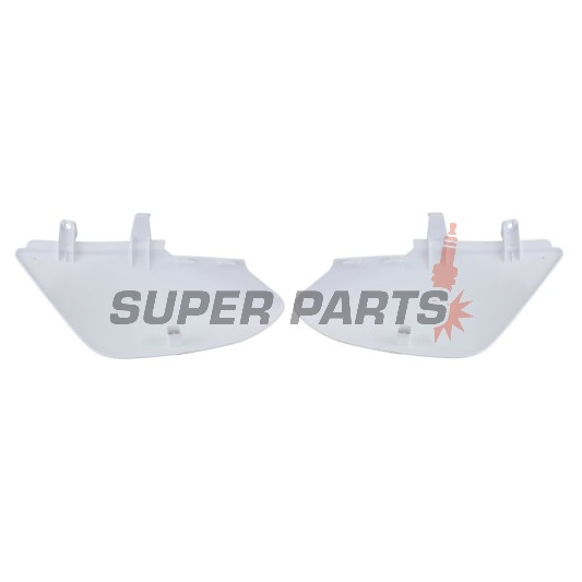 Πίσω πλαϊνά πλαστικά -POLISPORT- λευκά, HONDA CRF 50 2004-2023