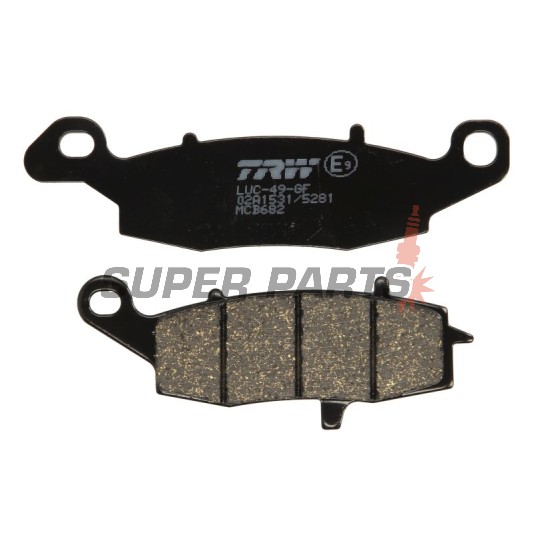 Τακάκια φρένων -TRW- MCB682, Kawasaki ER-5/ER-6, Versys, KLR, GPZ, Vulcan, Z750, Zephyr, ZR-7; Suzuki V-Strom, Bandit, GSX, GSR, SV650, Gladius, Intruder