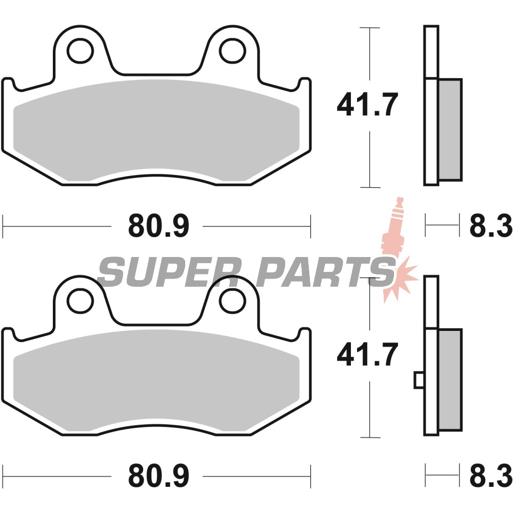 Τακάκια φρένων -BREMBO- 07055XS, Suzuki Burgman AN250/AN400 1998-2003