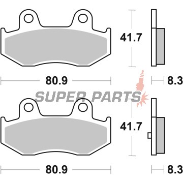 Τακάκια φρένων -BREMBO- 07055XS, Suzuki Burgman AN250/AN400 1998-2003