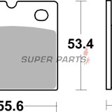Τακάκια φρένων -BREMBO- 07BB1408, Aprilia AF1, Benelli 350/500/650/SEI, BMW K/R/K1, Ducati Monster/SS/Paso, Laverda, Moto Guzzi California/Le Mans, MZ ETZ/Saxon/Silver Star 1974-2007