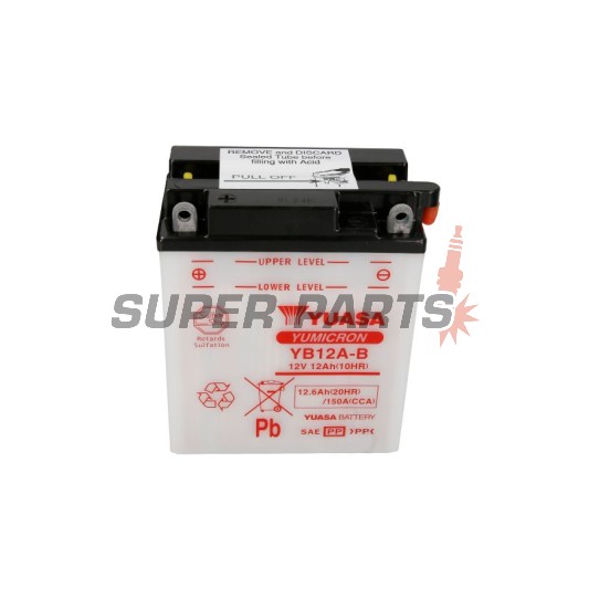 Μπαταρία -YUASA- YB12A-B, 13Ah 12V