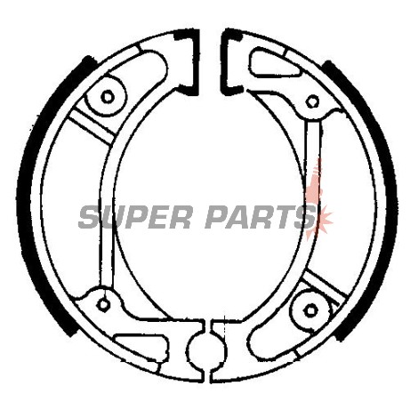 Σιαγόνες φρένων -FERODO- FSB714, 95x20mm, Honda CR50/60/80R, CRF70F/100R, CRM75, QR50, XR70/XR100R, Dio, Wallaroo, Vision (1982-2010), Kymco CX50, DJ50, DJW/DJX/DJY50, ZX50 Fever (1991-2007), HSC HSC01, SR50, ZR50, ZX50 (1992)