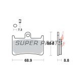 Τακάκια φρένων -TRW- MCB611, Yamaha R1/R6, MT-07/09/10, FZ1/FZ6/FZ8 Fazer, FJR1300, TDM900, XJR1300, T-Max 530, Super Tenere 1200