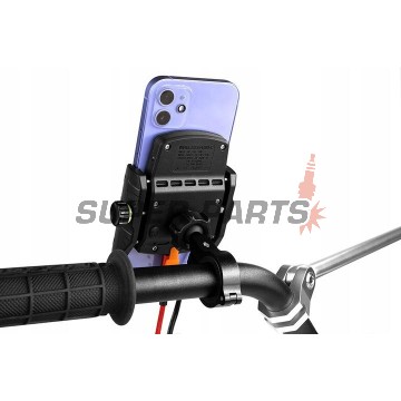 Βάση τηλεφώνου -4 RIDE- με ασύρματο φορτιστής + USB C, αντικραδασμικό - universal