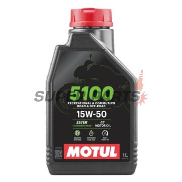 Λάδι κινητήρα -MOTUL- 5100, 15W50, ημισυνθετικό + εστέρας, 1L