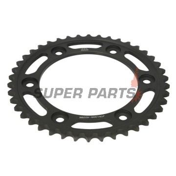 Πίσω γρανάζι -JT- JTR1306,42ZBK, 42 δόντια, μαύρο ψευδάργυρος, ατσάλινο, Honda CBR 1000 2004-2016, CBR 900 2000-2003, RVT 1000 2000-2006, VTR 1000 2000-2006