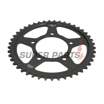 Πίσω γρανάζι -JT- JTR807,45ZBK, 45 δόντια, μαύρο ψευδάργυρος, ατσάλινο, Suzuki GSF 400 1990-1995, GSF 650 2007-2015, GSX 400 1988-1992, GSX 650 2008-2017, GSX-R 400 1988-1992, RF 400 1993, SV 650 1999-2015