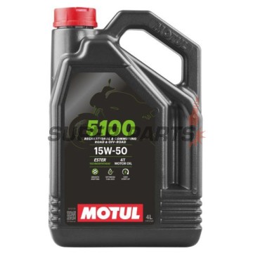 Λάδι κινητήρα -MOTUL- 5100, 15W50, ημισυνθετικό + εστέρας, 4L
