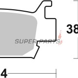 Τακάκια φρένων -BREMBO- 07HO58SD, Honda TRX FourTrax Foreman/Rincon/700XX (2005-2011)