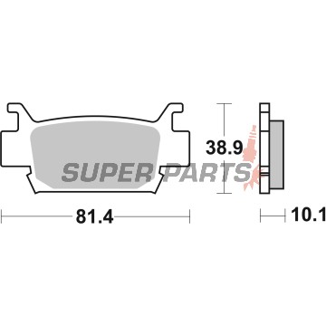 Τακάκια φρένων -BREMBO- 07HO58SD, Honda TRX FourTrax Foreman/Rincon/700XX (2005-2011)