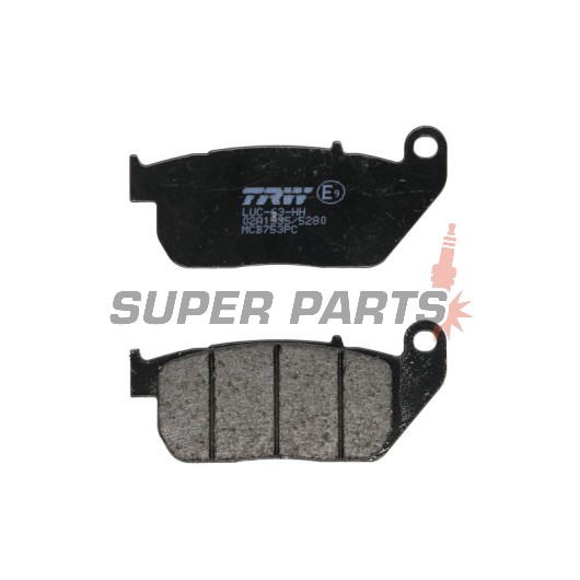 Τακάκια φρένων -TRW- MCB753PC, sintered, Harley Davidson XL Sportster, Custom, Roadster, Nightster, Forty Eight, Seventy Two, Iron - 883/1200cc, 2004-2013