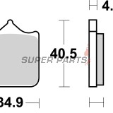 Τακάκια φρένων -BREMBO- 07BB33RC, Aprilia RSV 1000, Benelli TnT/Tornado 900-1130, BMW S 1000, Ducati Monster 1000, Husqvarna SM 450-510, KTM Super Duke/Supermoto 950-990, MV Agusta Brutale 910 (2001-2016)