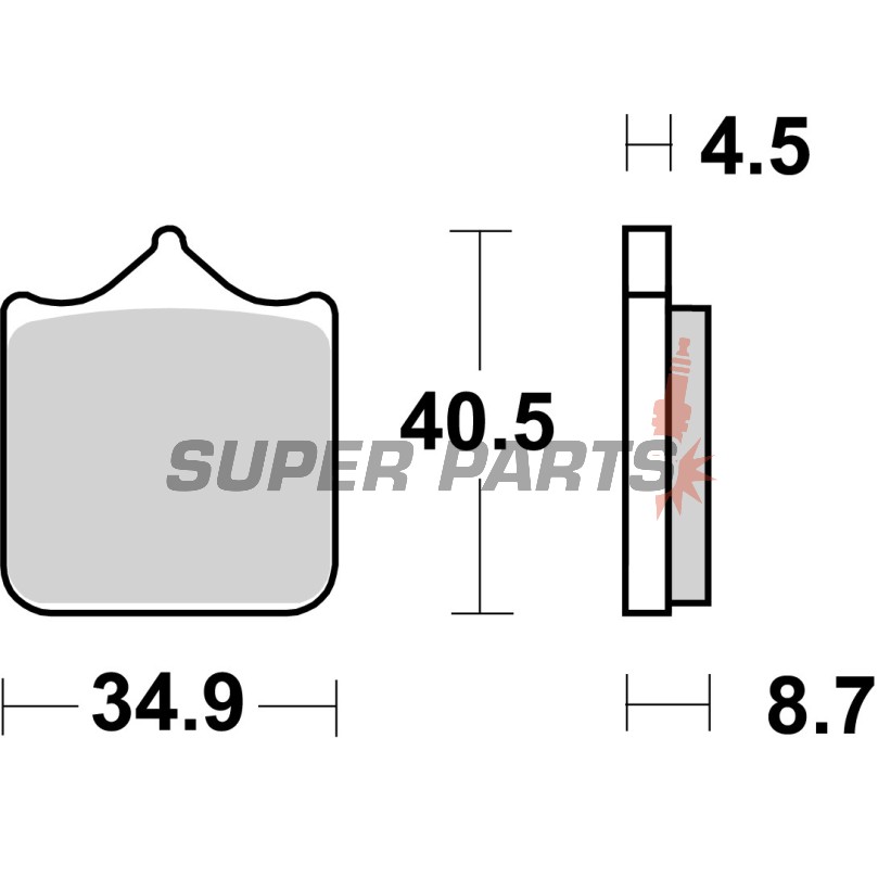 Τακάκια φρένων -BREMBO- 07BB33RC, Aprilia RSV 1000, Benelli TnT/Tornado 900-1130, BMW S 1000, Ducati Monster 1000, Husqvarna SM 450-510, KTM Super Duke/Supermoto 950-990, MV Agusta Brutale 910 (2001-2016)
