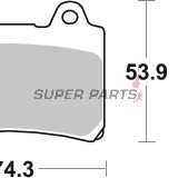 Τακάκια φρένων -BREMBO- 07YA1711, Yamaha FZR, SRX, TDM, TDR, TRX sport/touring bikes, Wild Star & Royal Star Venture cruisers/tourers