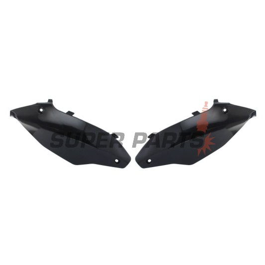 Πίσω πλαϊνά πλαστικά -POLISPORT- μαύρα, KAWASAKI KX 250/450 2012-2016