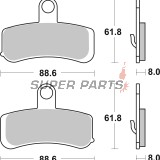 Τακάκια φρένων -BREMBO- 07HD15SA, Harley Davidson FLD/FLHRC/FLS/FLSTC/FLSTF/FLSTFB/FLSTN/FXCWC/FXD/FXDB/FXDC/FXDF/FXDL/FXDWG/FXS/FXSB/FXST/FXSTB 1584-1690