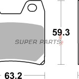 Τακάκια φρένων -BREMBO- 07YA40SP, Yamaha XJR 1300, BMW GS/K1200, CF Moto CForce, Ducati Monster, KTM, Aprilia (1988-2023)
