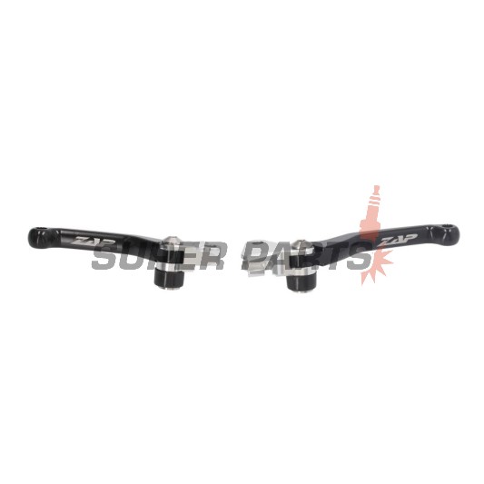 Σετ μανετών -ZAP TECHNIX- αναδιπλούμενα, μαύρα, Kawasaki KX250F/KX450F 2005-2012
