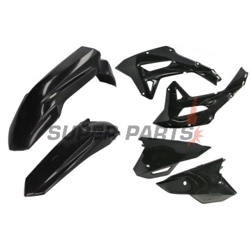 Σετ πλαστικών -POLISPORT- μαύρα, HONDA CRF 450 2022-2023