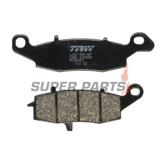 Τακάκια φρένων -TRW- MCB681, Kawasaki ER-6F/ER-6N, Versys 650, VN/Vulcan, W650/W800, Z750/ZR-7; Suzuki V-Strom, SV650, GS500, Bandit, Intruder/VanVan (1995-2020)