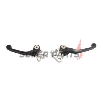 Σετ μανετών -ZAP TECHNIX- αναδιπλούμενα, μαύρα, Kawasaki KX250F/KX450F 2005-2012