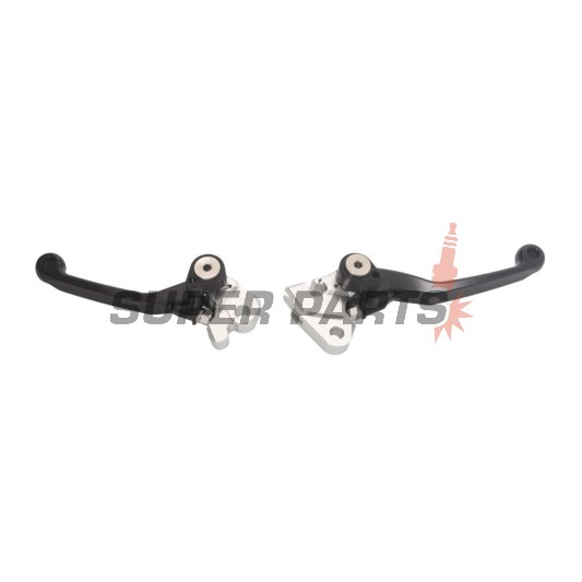 Σετ μανετών -ZAP TECHNIX- αναδιπλούμενα, μαύρα, Kawasaki KX250F/KX450F 2005-2012