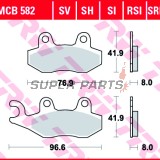 Τακάκια φρένων -TRW- MCB582, ATK 250/260/406, CAN-AM Commander/Maverick 800/1000, Kawasaki Brute Force/KLX/KVF/Teryx, Suzuki DR/RM/LT-R, Yamaha TT/WR/XTZ/YFM/YFZ/YXR/YZ (1989-2020)