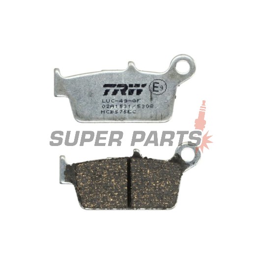 Τακάκια φρένων -TRW- MCB575EC, CPI Sahel 125, Gas Gas EC/FSE/FSR/MC/SM 125-515cc, Honda CR/CRM/XR 50-650cc, Kawasaki KDX/KLX/KX 125-500cc, Suzuki DR-Z/RM 125-400cc, Yamaha WR/YZ 125-426cc