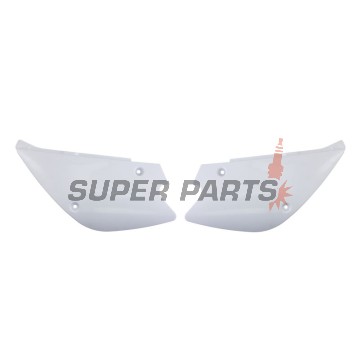 Πίσω πλαϊνά πλαστικά -POLISPORT- λευκά, KAWASAKI KX 85 2001-2013