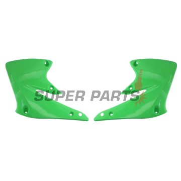 Μπροστινά πλαϊνά πλαστικά -POLISPORT- πράσινα, KAWASAKI KX 250 2004-2005